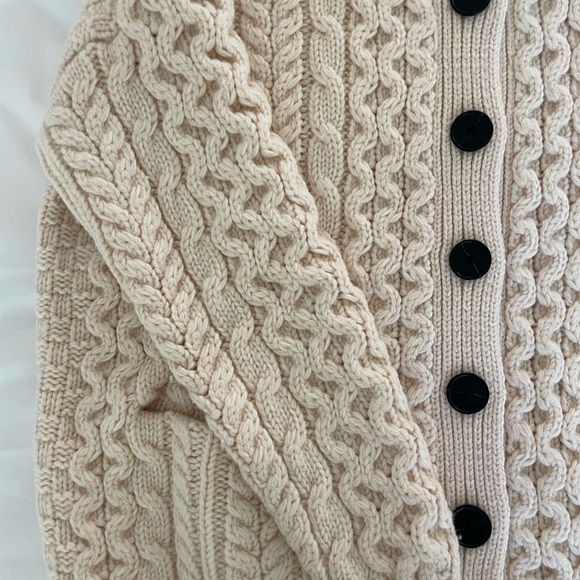 Rebecca Taylor Cream Cable Knit Cardigan - Picture 6 of 8